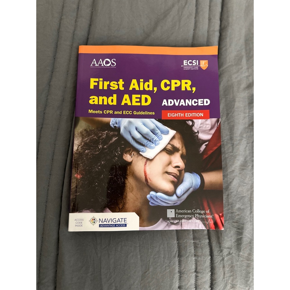 AAOS First Aid CPR and AED Advanced 8th Edition Purple EUC-Never used